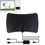 เสาอากาศ HDTV ดิจิตอลในร่ม กำไรสูง 25dBi ระยะ 50 ไมล์ พร้อมสายโคแอกเชียล 3 เมตร สีดำ, 50 ไมล์ 25dBi