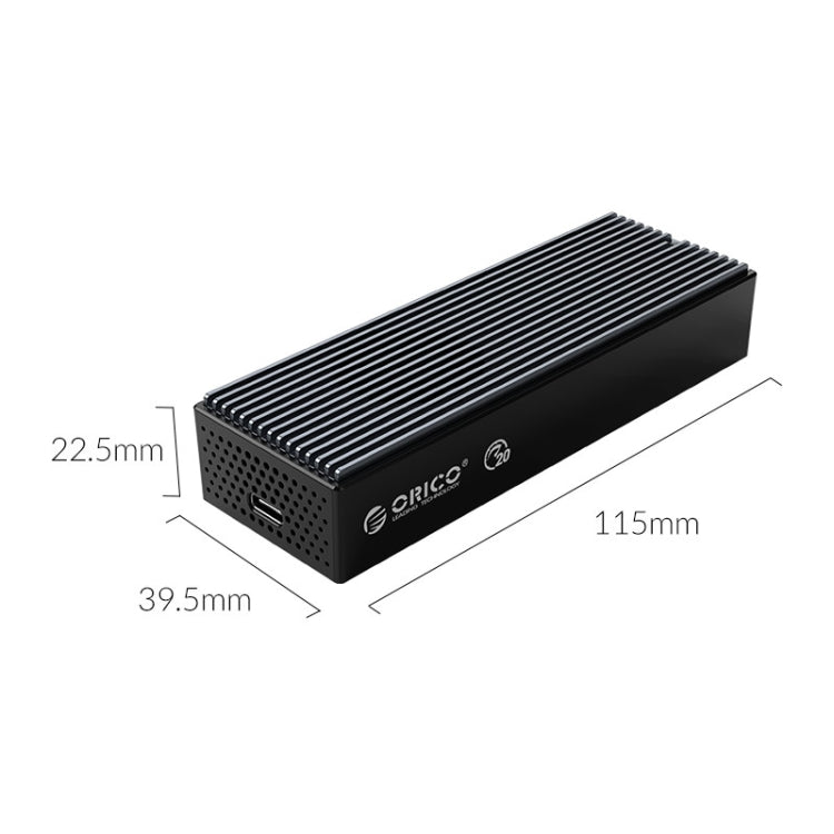 ORICO M2PVC3-G20-GY-BP เคส SSD M.2 NVMe USB3.2 20Gbps, M2PVC3-G20-GY-BP