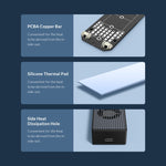 ORICO M2PVC3-G20-GY-BP เคส SSD M.2 NVMe USB3.2 20Gbps, M2PVC3-G20-GY-BP