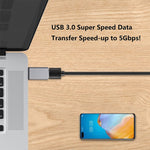 อะแดปเตอร์ข้อมูล/ชาร์จ USB-C / Type-C 3.1 ชาย เป็น USB 3.0 หญิง อะลูมิเนียมอัลลอย