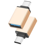 อะแดปเตอร์ข้อมูล/ชาร์จ USB-C / Type-C 3.1 ชาย เป็น USB 3.0 หญิง อะลูมิเนียมอัลลอย