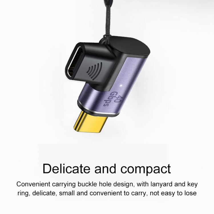 อะแดปเตอร์ชาร์จแม่เหล็ก USB-C / Type-C ชายเป็นหญิง แบบข้อศอก 100W