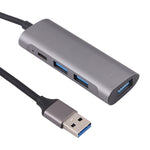 U-811 HUB Docking Station 4 in 1 USB 3.0 เป็น 3 USB 3.0 + USB-C / Type-C, U-811