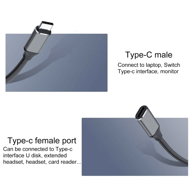สายแปลง USB-C / Type-C ตัวผู้เป็น USB-C / Type-C ตัวเมีย ความยาวสาย: 50cm, 50cm