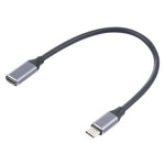 สายแปลง USB-C / Type-C ตัวผู้เป็น USB-C / Type-C ตัวเมีย ความยาวสาย: 25cm, 25cm