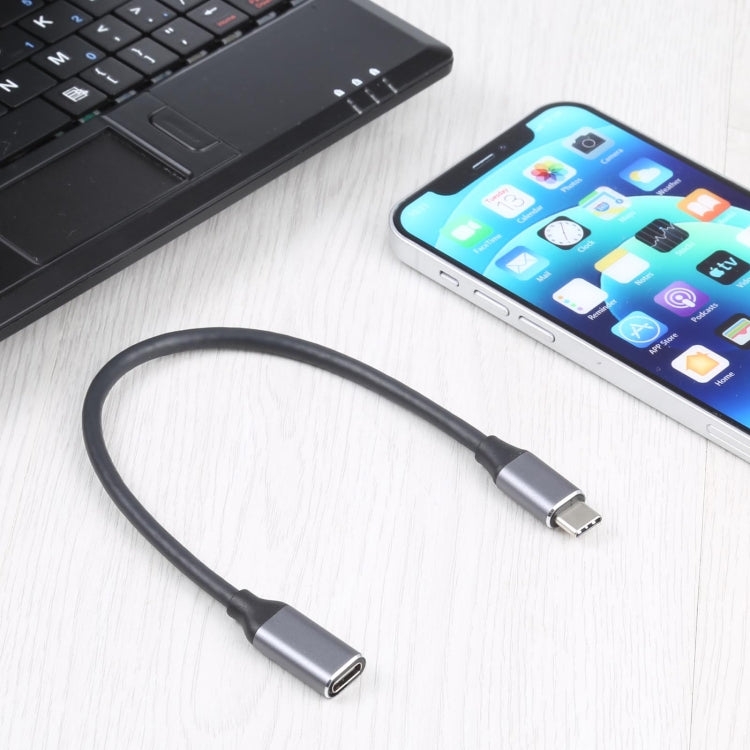 สายแปลง USB-C / Type-C ตัวผู้เป็น USB-C / Type-C ตัวเมีย ความยาวสาย: 25cm, 25cm