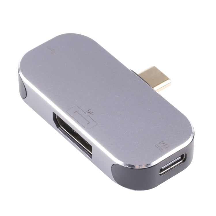 อะแดปเตอร์ 3 in 1 USB-C / Type-C ตัวผู้เป็น USB-C / Type-C + USB + DP ตัวเมีย