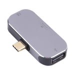 อะแดปเตอร์ 3 in 1 USB-C / Type-C ตัวผู้เป็น USB-C / Type-C + USB + DP ตัวเมีย