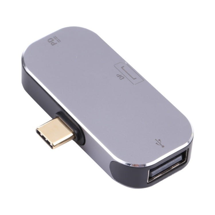 อะแดปเตอร์ 3 in 1 USB-C / Type-C ตัวผู้เป็น USB-C / Type-C + USB + DP ตัวเมีย