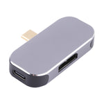 อะแดปเตอร์ 3 in 1 USB-C / Type-C ตัวผู้เป็น USB-C / Type-C + USB + DP ตัวเมีย