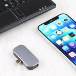 อะแดปเตอร์ 3 in 1 USB-C / Type-C ตัวผู้เป็น USB-C / Type-C + USB + DP ตัวเมีย