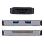 เครื่องอ่านการ์ด USB 3.0 แบบ 5 in 1 มีพอร์ต USB 3.0 คู่ + CF + TF + SD, 5 in 1 USB 3.0