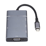 แท่นเชื่อมต่อ USB-C แบบ 7 in 1 มีพอร์ต USB 3.0 คู่ + TF/SD + HDMI/VGA + แจ็ค 3.5mm + Type-C / USB-C, 2xUSB3.0+TF/SD+HDMI/VGA+3.5mm