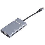 แท่นเชื่อมต่อ USB-C แบบ 7 in 1 มีพอร์ต USB 3.0 คู่ + TF/SD + HDMI/VGA + แจ็ค 3.5mm + Type-C / USB-C, 2xUSB3.0+TF/SD+HDMI/VGA+3.5mm