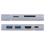 แท่นเชื่อมต่อ USB-C แบบ 7 in 1 มีพอร์ต USB 3.0 คู่ + TF/SD + HDMI/VGA + แจ็ค 3.5mm + Type-C / USB-C, 2xUSB3.0+TF/SD+HDMI/VGA+3.5mm