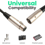 สายไมโครโฟน XLR 3 พิน ตัวผู้เป็นตัวเมีย พร้อมชิลด์ ยาว 5 เมตร