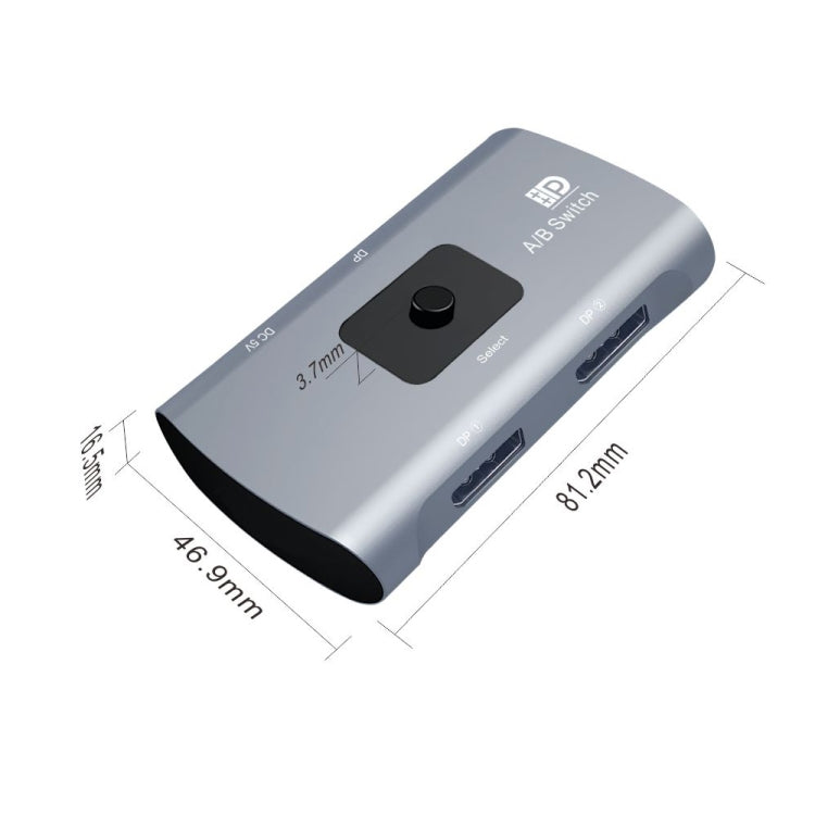 สวิตช์ DP สองทาง Z57 DP ตัวเมีย x 2 เป็น USB-C / Type-C + DP ตัวเมีย, Z57