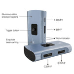 สวิตช์ DP สองทาง Z57 DP ตัวเมีย x 2 เป็น USB-C / Type-C + DP ตัวเมีย, Z57
