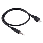 สายเสียง AUX 3.5mm ตัวผู้เป็น Micro USB ตัวผู้ ความยาวประมาณ 40cm, Micro USB 40cm