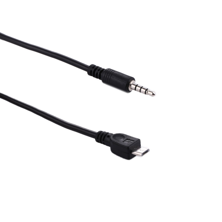 สายเสียง AUX 3.5mm ตัวผู้เป็น Micro USB ตัวผู้ ความยาวประมาณ 40cm, Micro USB 40cm