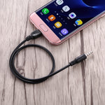 สายเสียง AUX 3.5mm ตัวผู้เป็น Micro USB ตัวผู้ ความยาวประมาณ 40cm, Micro USB 40cm