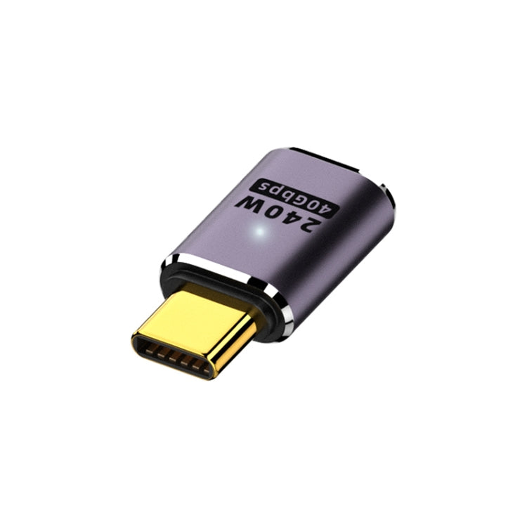 อะแดปเตอร์ USB-C/Type-C ตัวเมียเป็น USB-C/Type-C ตัวผู้ 240W 40Gbps แบบตรง พร้อมไฟ, อะแดปเตอร์แบบตรง