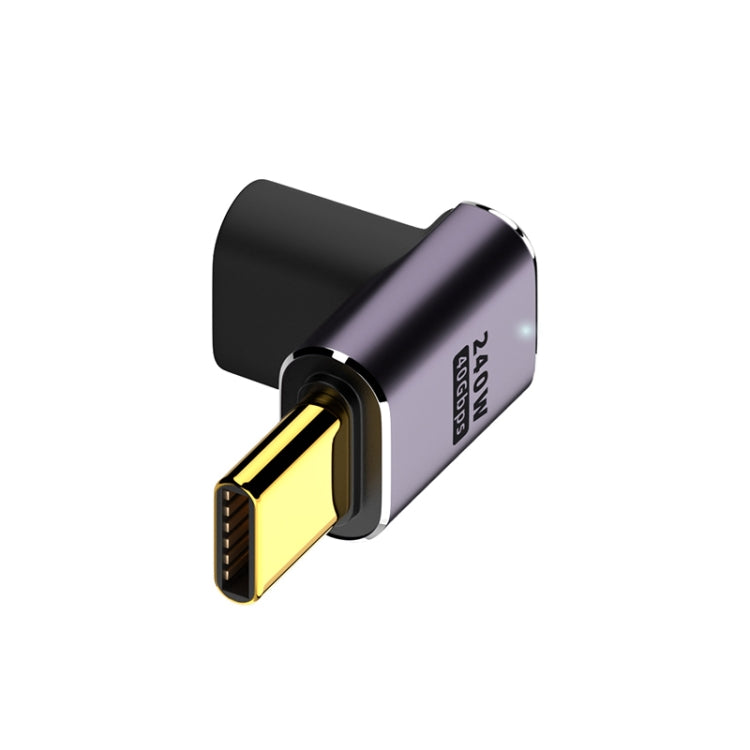 อะแดปเตอร์ USB-C/Type-C ตัวเมียเป็น USB-C/Type-C ตัวผู้ 240W 40Gbps แบบงอขึ้นลง พร้อมไฟ, อะแดปเตอร์งอขึ้นลง