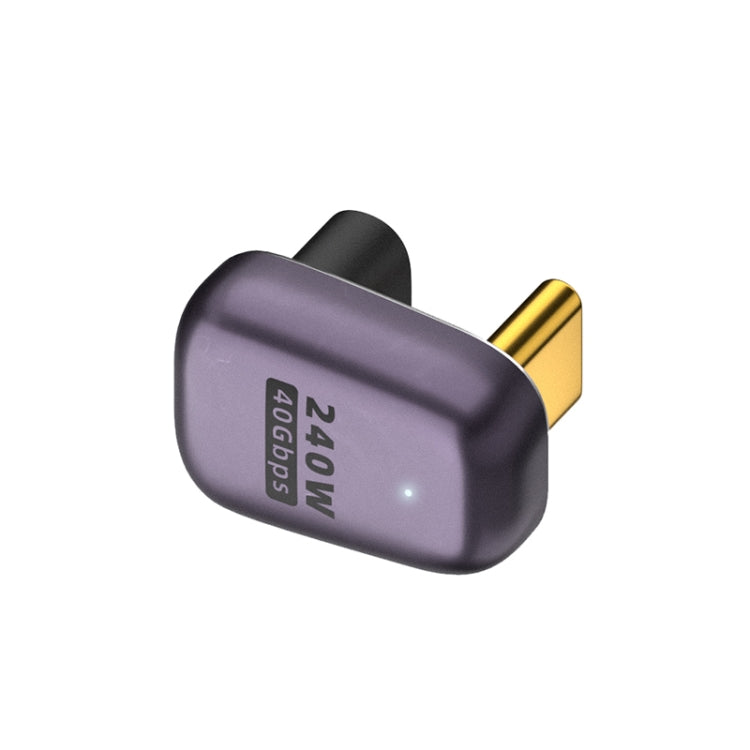 อะแดปเตอร์ USB-C/Type-C ตัวเมียเป็น USB-C/Type-C ตัวผู้ 240W ความเร็ว 40Gbps แบบ U-Type พร้อมไฟ, อะแดปเตอร์แบบ U-Type