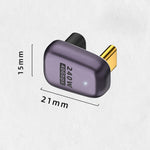 อะแดปเตอร์ USB-C/Type-C ตัวเมียเป็น USB-C/Type-C ตัวผู้ 240W ความเร็ว 40Gbps แบบ U-Type พร้อมไฟ, อะแดปเตอร์แบบ U-Type