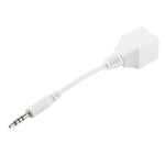 อะแดปเตอร์เครือข่าย LAN CAT5 RJ45 แจ็คเป็นปลั๊กเสียง 3.5 มม. 4 ขั้ว ความยาวรวมประมาณ 13 ซม.