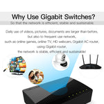 สวิตช์เครือข่าย Tenda SG105 Mini 5 พอร์ต 1000Mbps Gigabit LAN HUB สีดำ รุ่น Tenda SG105 5 พอร์ต