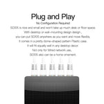 สวิตช์เครือข่าย Tenda SG105 Mini 5 พอร์ต 1000Mbps Gigabit LAN HUB สีดำ รุ่น Tenda SG105 5 พอร์ต