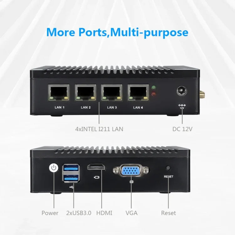 มินิพีซีระบบ Windows และ Linux รุ่น K660G4 ซีพียู Intel Celeron N2840 ควอดคอร์ 2M Cache 1.83GHz, สูงสุด 2.25GHz, RAM 2GB + SSD 32GB