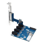 การ์ดแปลง PCI-E เป็น PCI-E 1 เป็น 4 ช่อง PCI-E Express Card 1 ช่อง พร้อมช่อง PCI-E 4 ช่อง