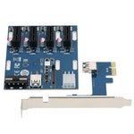 การ์ดแปลง PCI-E เป็น PCI-E 1 เป็น 4 ช่อง PCI-E Express Card 1 ช่อง พร้อมช่อง PCI-E 4 ช่อง