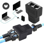 อุปกรณ์ขยายสายเครือข่ายคริสตัล หัวต่อสายตรง หัวเมียเป็นหัวเมีย RJ45 สามหัว, 3 พอร์ต