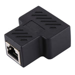 อุปกรณ์ขยายสายเครือข่ายคริสตัล หัวต่อสายตรง หัวเมียเป็นหัวเมีย RJ45 สามหัว, 3 พอร์ต