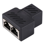 อุปกรณ์ขยายสายเครือข่ายคริสตัล หัวต่อสายตรง หัวเมียเป็นหัวเมีย RJ45 สามหัว, 3 พอร์ต