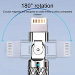 สายชาร์จเร็ว Mech Series 6A 120W USB เป็น 8 Pin ปลั๊กโลหะ 180 องศา ความยาว 1.2 ม.