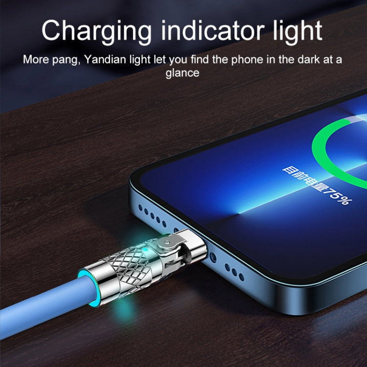 สายชาร์จเร็ว Mech Series 6A 120W USB เป็น 8 Pin ปลั๊กโลหะ 180 องศา ความยาว 1.2 ม.