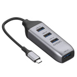 Onten 95118U HUB แปลง USB-C / Type-C เป็น 4 พอร์ต USB 3.0 4-in-1 สถานีเชื่อมต่อมัลติฟังก์ชัน, 95118U
