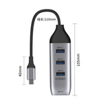 Onten 95118U HUB แปลง USB-C / Type-C เป็น 4 พอร์ต USB 3.0 4-in-1 สถานีเชื่อมต่อมัลติฟังก์ชัน, 95118U