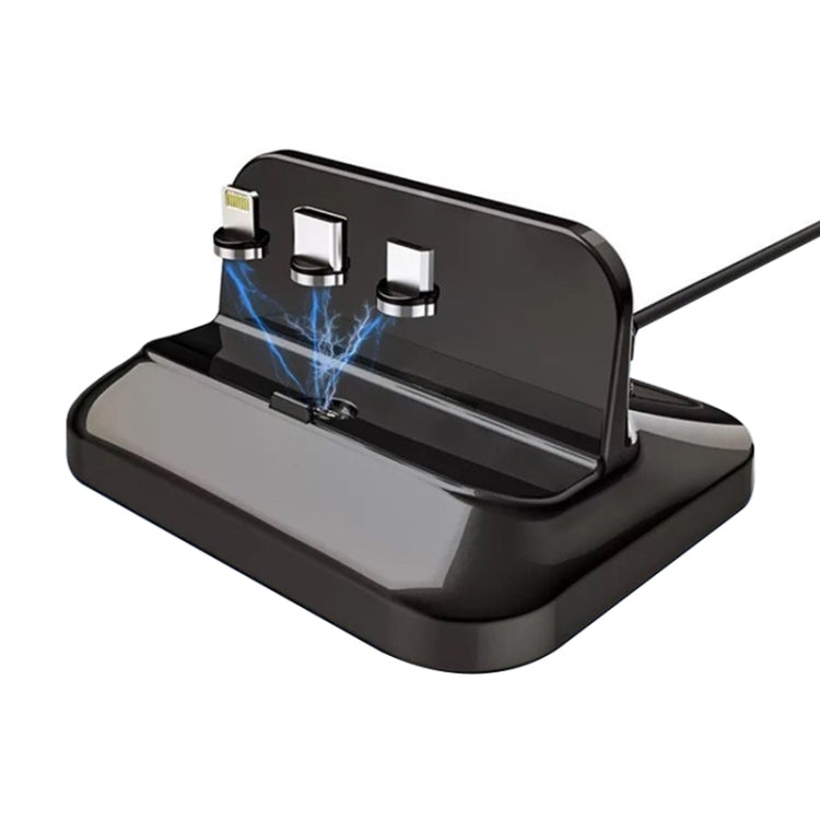 XBX-02 ฐานชาร์จแม่เหล็ก 3 in 1 8 พิน + USB-C / Type-C + Micro USB, XBX-02