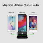 XBX-02 ฐานชาร์จแม่เหล็ก 3 in 1 8 พิน + USB-C / Type-C + Micro USB, XBX-02