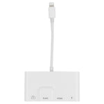 อะแดปเตอร์ OTG ดิจิทัล AV 4 in 1 8 พิน ตัวผู้ เป็น 8 พิน พาวเวอร์ + RJ45 อีเธอร์เน็ต + HDMI + USB กล้อง ตัวเมีย, RJ45 อีเธอร์เน็ต