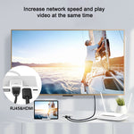 อะแดปเตอร์ OTG ดิจิทัล AV 4 in 1 8 พิน ตัวผู้ เป็น 8 พิน พาวเวอร์ + RJ45 อีเธอร์เน็ต + HDMI + USB กล้อง ตัวเมีย, RJ45 อีเธอร์เน็ต