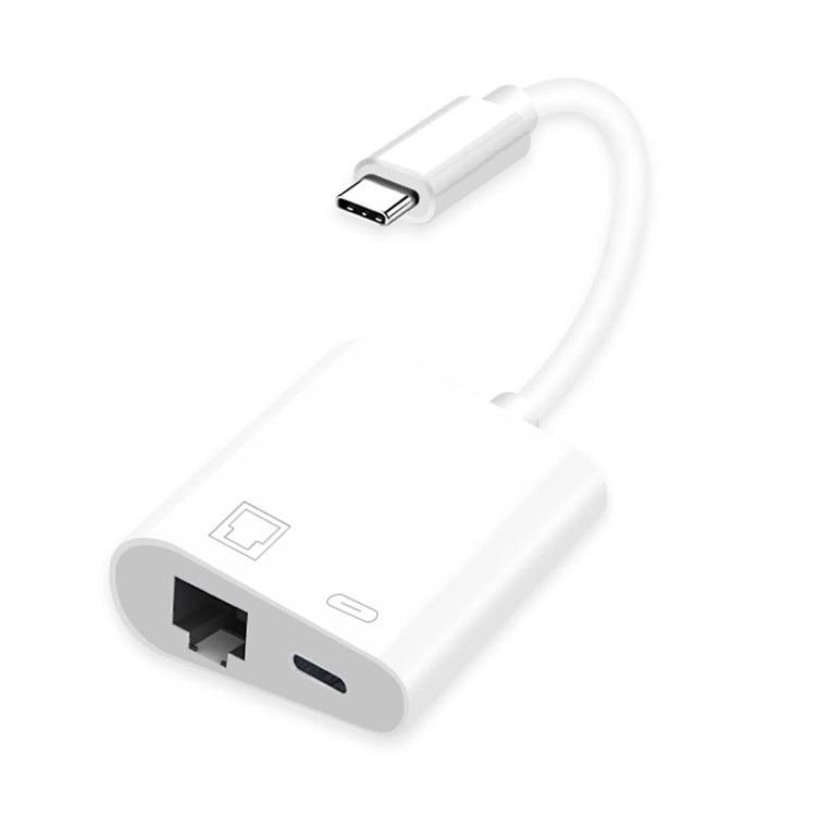 อะแดปเตอร์ NK-1035 TC 2 in 1 USB-C / Type-C ชาย เป็น Ethernet + Type-C Power หญิง