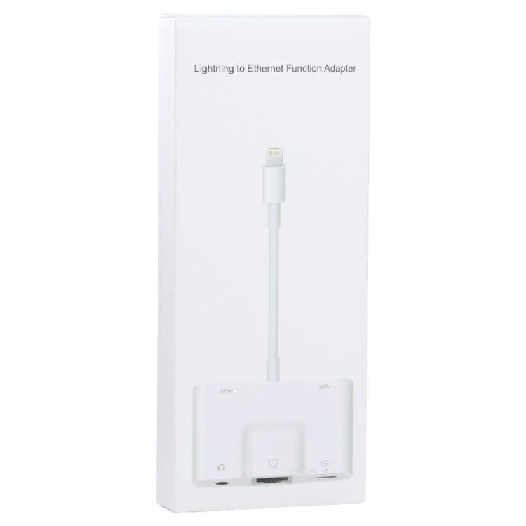 NK-1033 อะแดปเตอร์ 5 in 1 8 พิน ตัวผู้ เป็น USB คู่ + AUX 3.5 มม. + อีเธอร์เน็ต + 8 พิน พาวเวอร์ ตัวเมีย, NK-1033