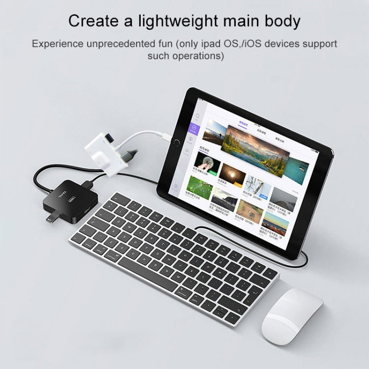 NK-1033 อะแดปเตอร์ 5 in 1 8 พิน ตัวผู้ เป็น USB คู่ + AUX 3.5 มม. + อีเธอร์เน็ต + 8 พิน พาวเวอร์ ตัวเมีย, NK-1033