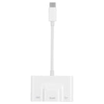 อะแดปเตอร์ 3 in 1 USB-C / Type-C ชาย เป็น USB + Ethernet RJ45 100M + Type-C Power หญิง